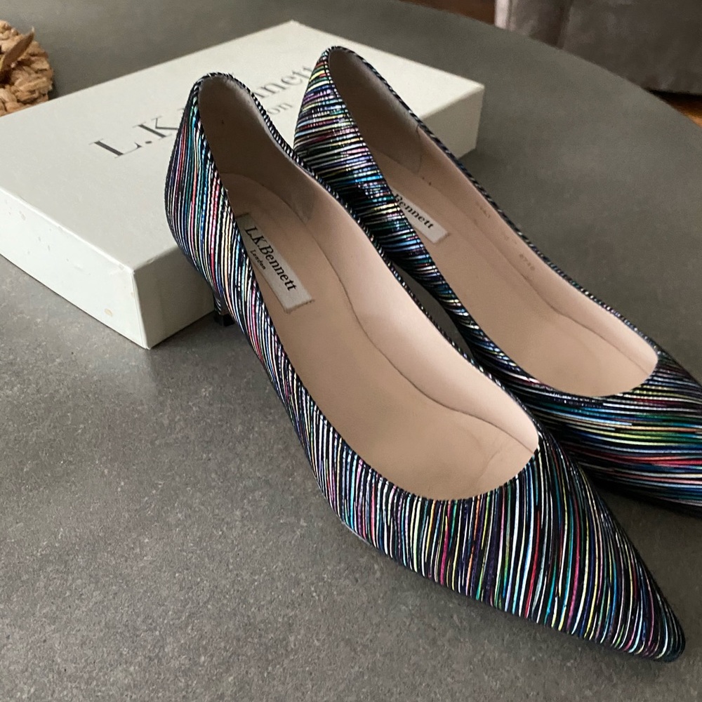 L.K. Bennett London | Striped Heels | 38